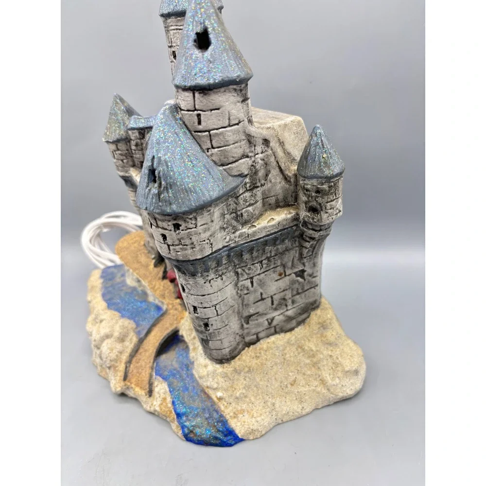 Vtg 1980 Ceramic Castle Lamp Duncan Enterprises‎ Spooky Figurine Halloween